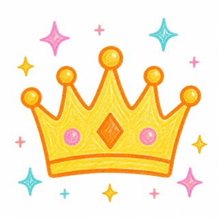金の王冠ときらめきのイラスト